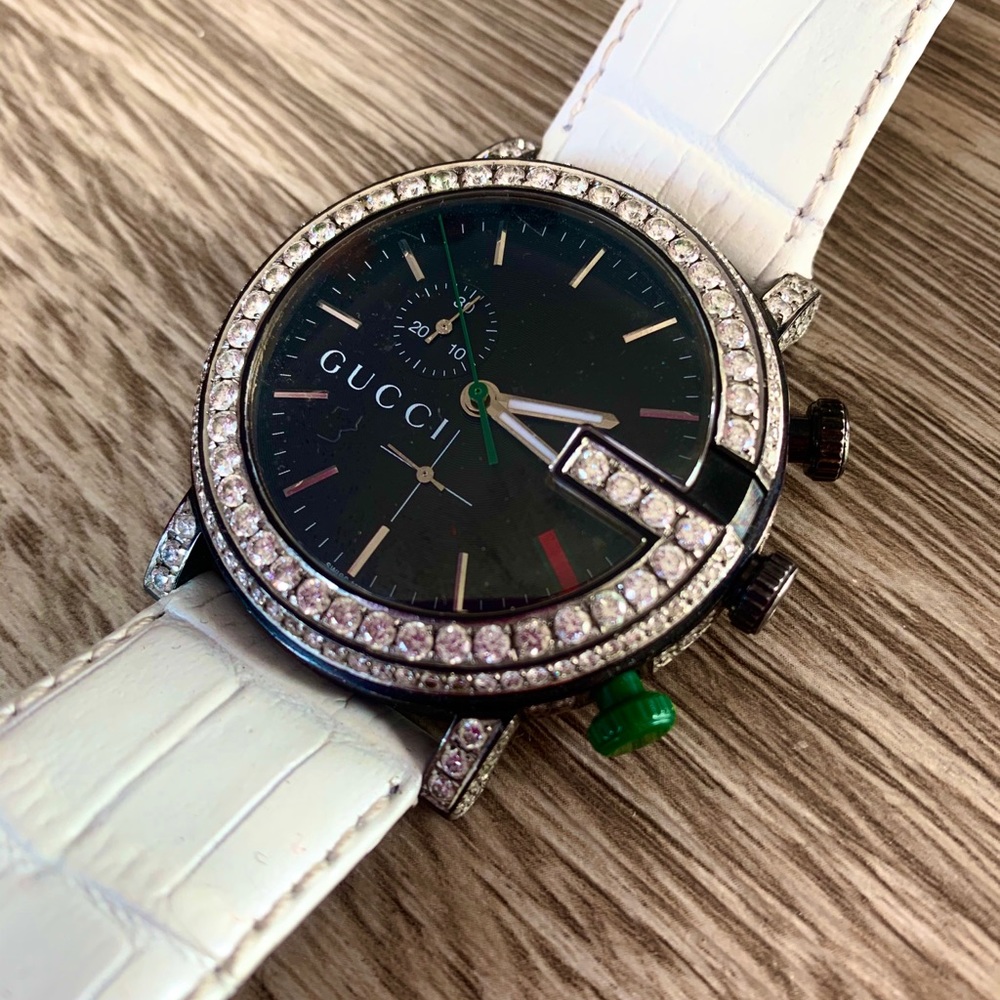💥SOLD💥 Gucci Watch G 4.5CT Diamonds Appraisal - Picture 1 of 4
